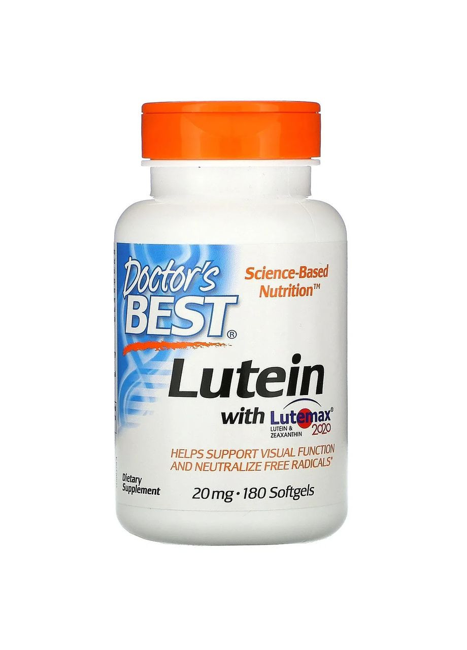 Лютеїн, Lutein with Lutemax,, 20 мг, 180 капсул Doctor's Best (361114297)