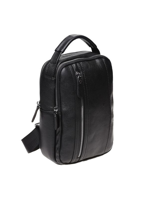Рюкзак мужской кожаный слинг K18693 Black Keizer (301871654)