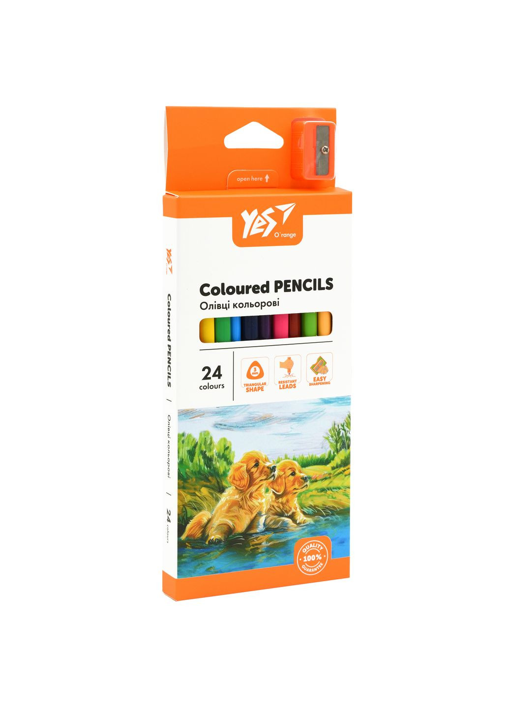 Олівці кольорові Orange Line з точилкою 24 кольорів (290754) Yes (361044851)