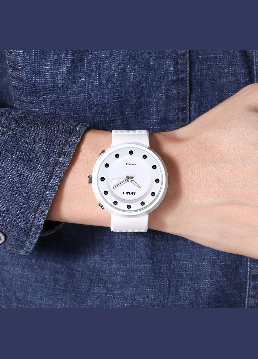 2132WT White кварцевый спортивный Skmei (326599505)