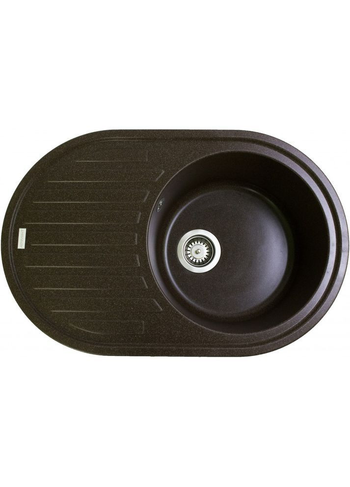 Кухонна мийка зі штучного каменю/кварцева 765х495х200 мм, овальна ELLIPSIS Коричневий (30650765495) Adamant (368157351)