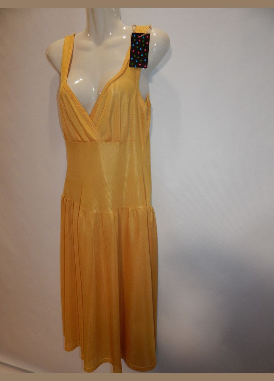 Жовтий повсякденний жіночий легкий літній сарафан р.46-48 105жс (тільки в зазначеному розмірі, тільки 1 шт.) No Brand