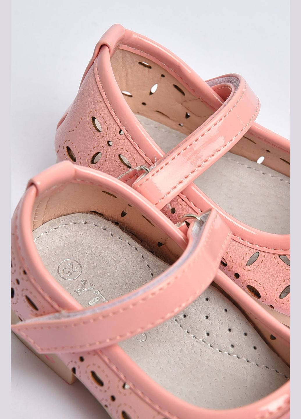 Светло-розовые туфли для девочки светло-розового цвета Let's Shop