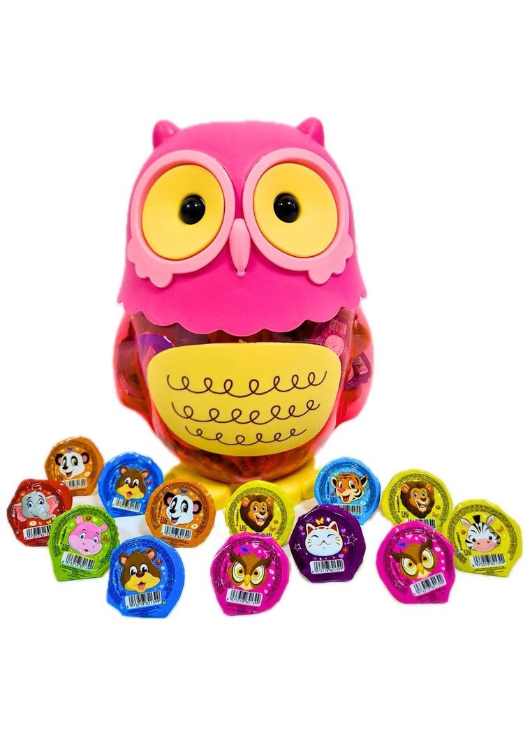 Набор желейных конфет "Zoo Jelly Cup" в виде Совы, 100 шт в банке Trolli (315501282)