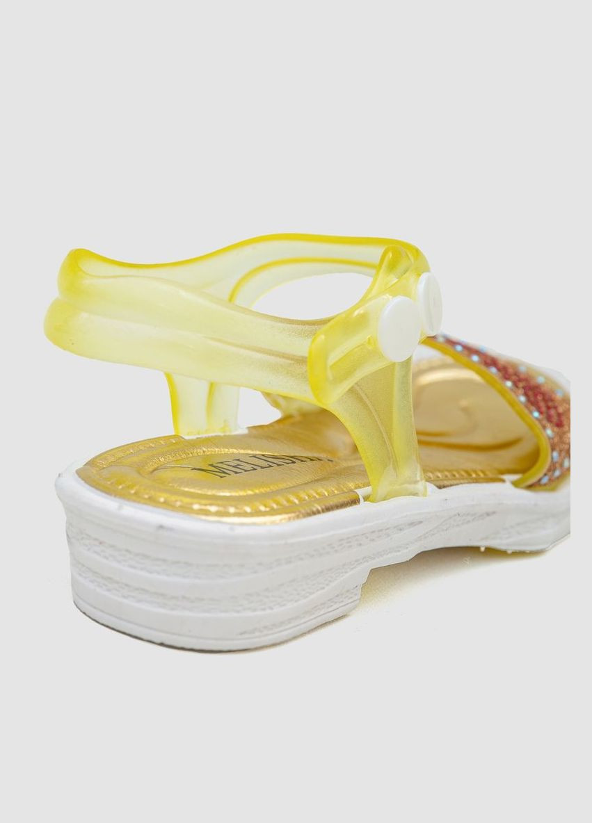 Золотые босоножки детские Ager со стразами