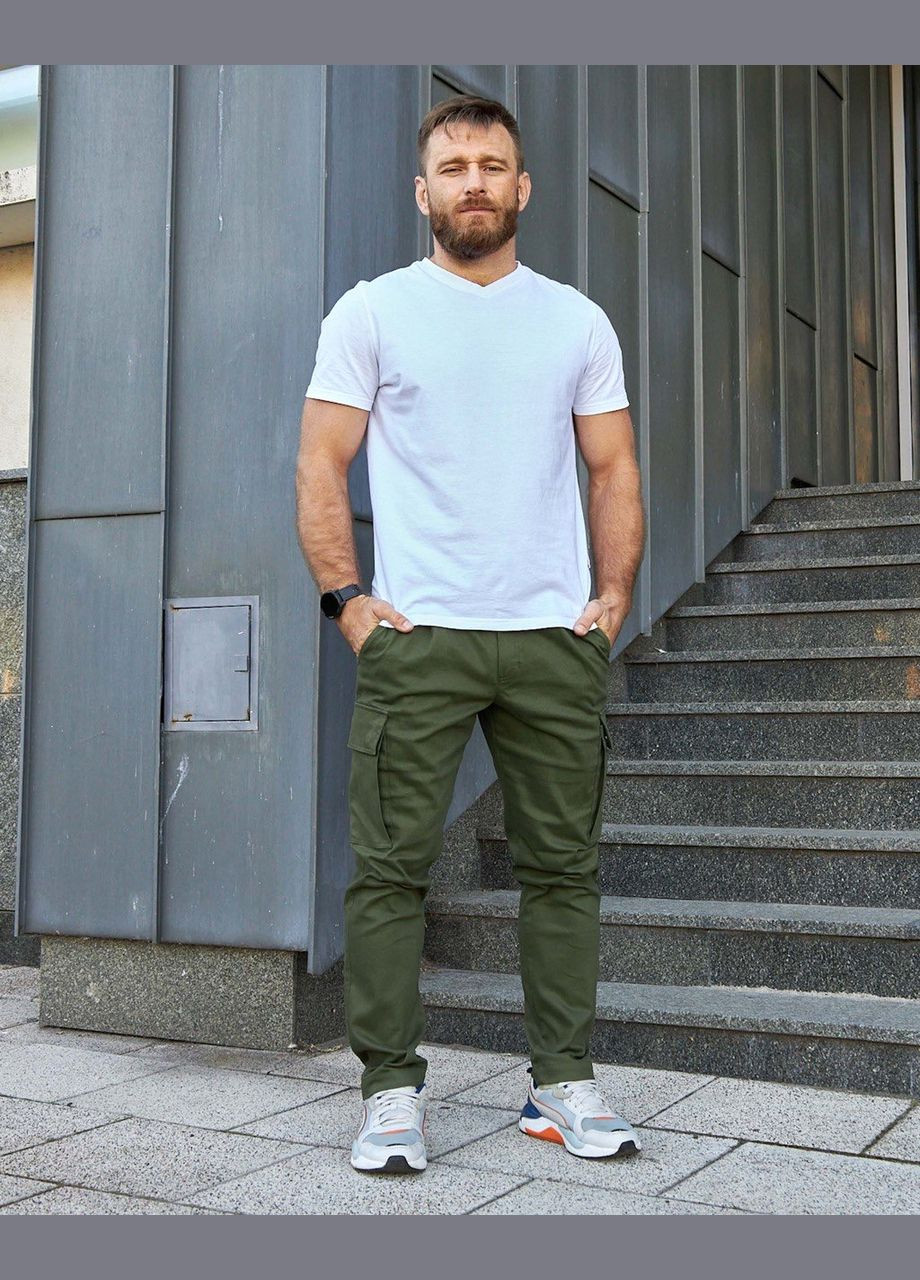 Зеленые демисезонные брюки Olymp