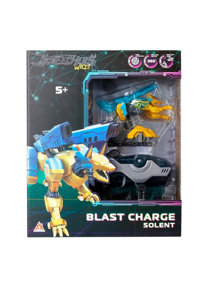 Детский игровой набор S5 L1 СОЛЕНТ Screechers Wild! EU686114 запускатель-бластер, машинка-трансформер No Brand (330601446)