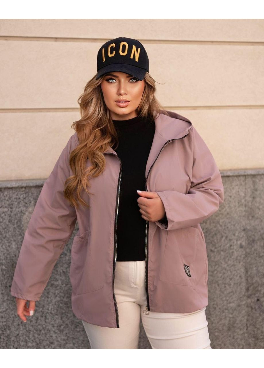 Пудрова демісезонна жіноча демісезонна куртка-вітрівка Sofia 115