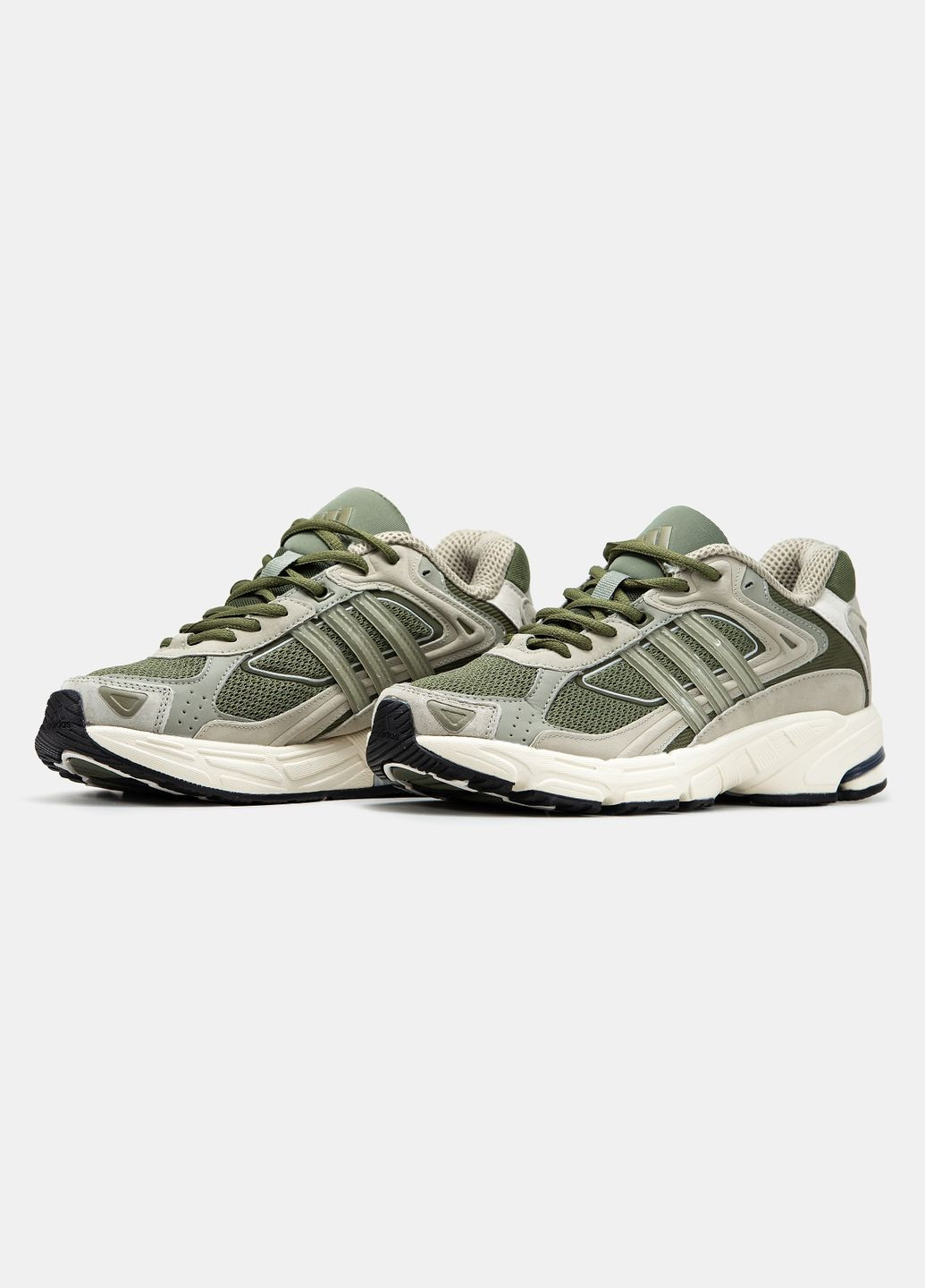 Оливковые (хаки) всесезонные кроссовки мужские adidas responce cl khaki | адидас респонс хаки No Brand