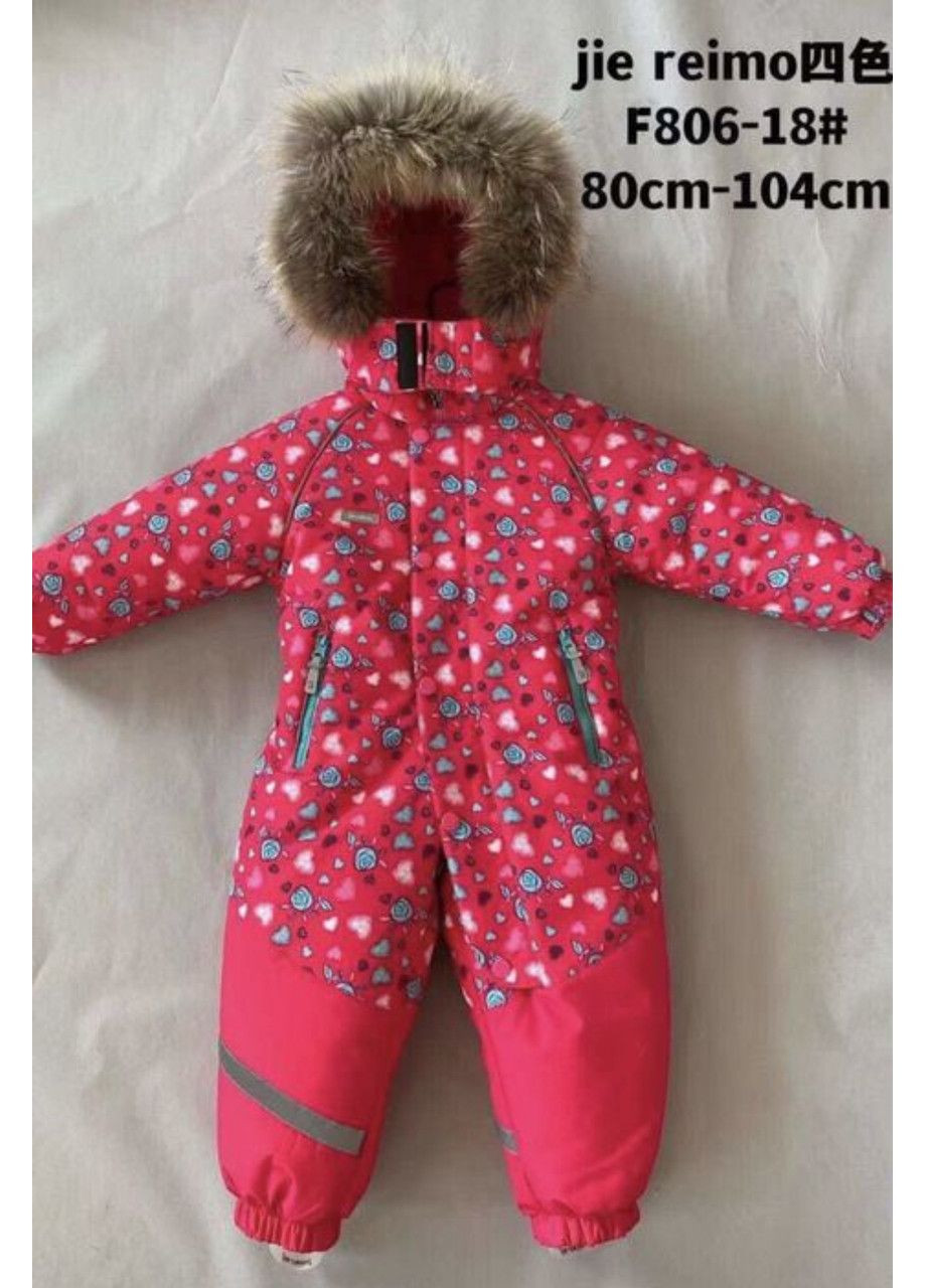 Дитячий зимовий суцільний комбінезон на дівчинку 80-104 Jie.Reimo No Brand (369735448)