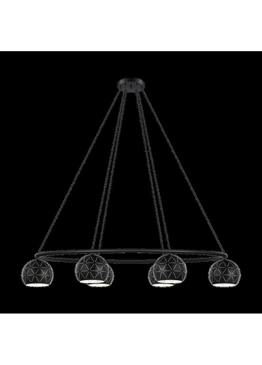 Люстра CANTALLOPS (98456) дизайнерський підвіс 6×E14, овальна рама, чорний мат Eglo (370248230)