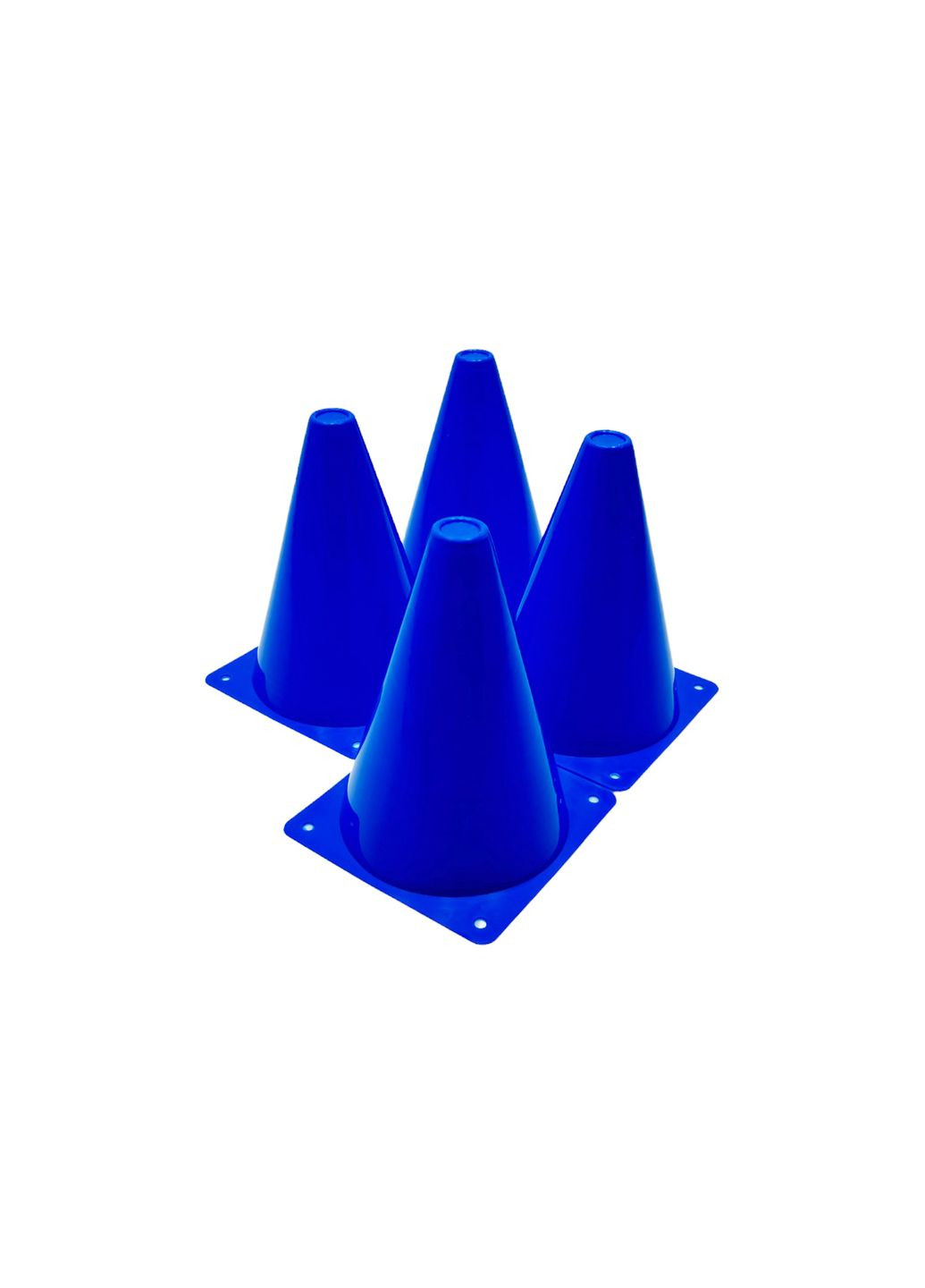Конусы-фишки спортивные 17 см (набор 4 штуки) синие (A-022207) EasyFit (323214031)
