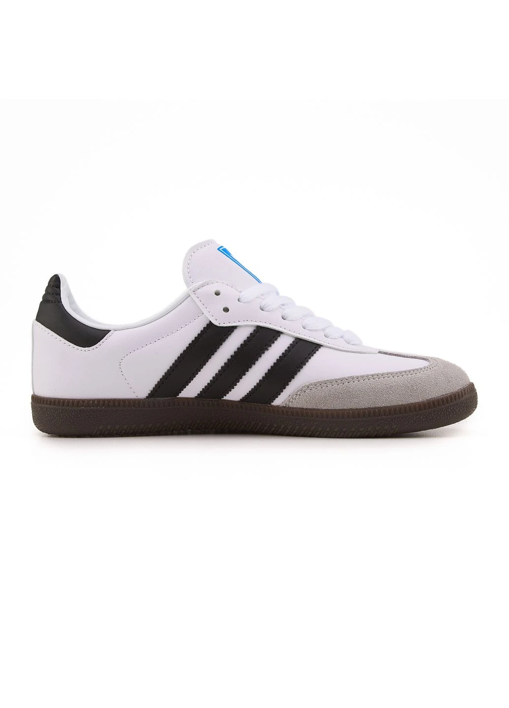 Белые летние кроссовки adidas samba og vegan low white black адидас самба No Brand