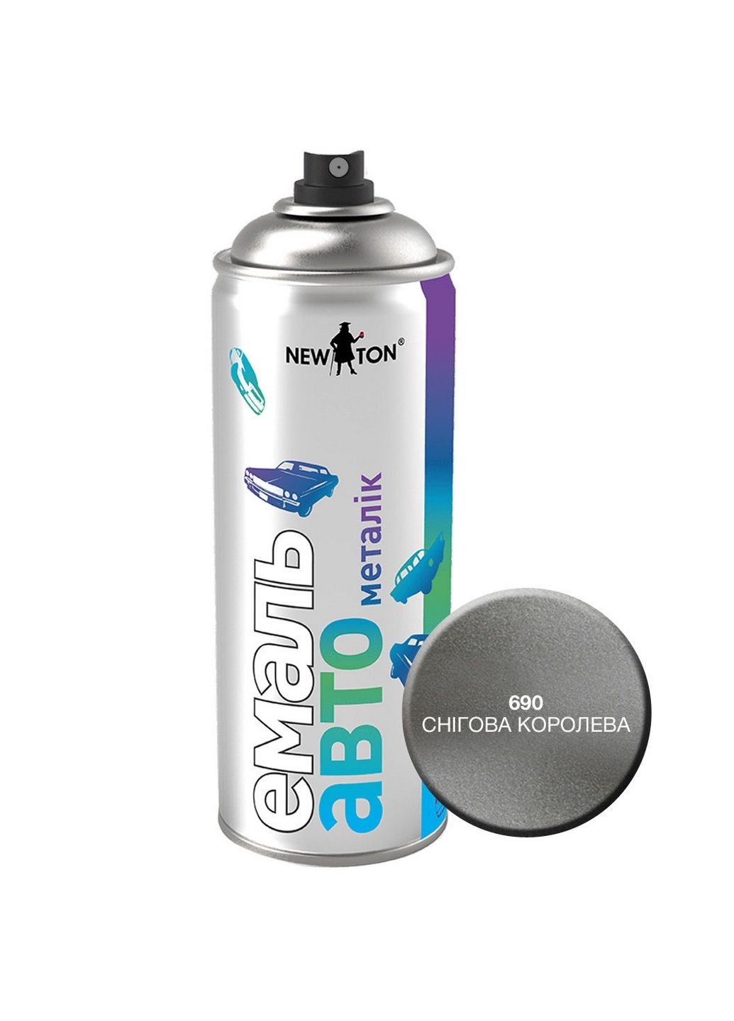 Автоэмаль металлик 690 Снежная королева,4 л New Ton (289363866)