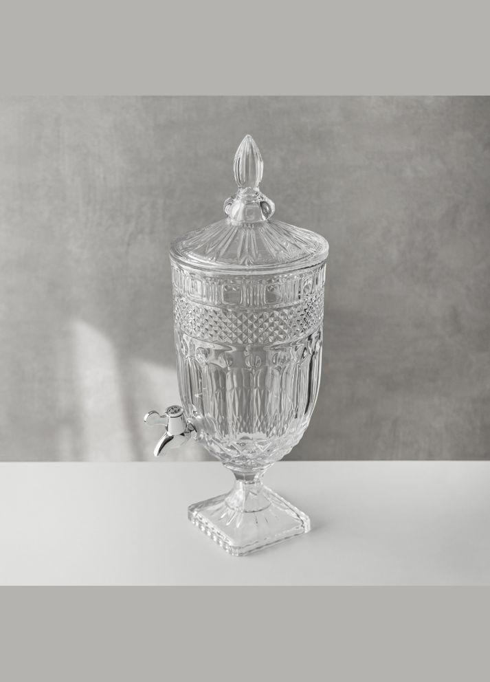 Лимонадница стеклянная на ножке, 5 л No Brand (325977361)