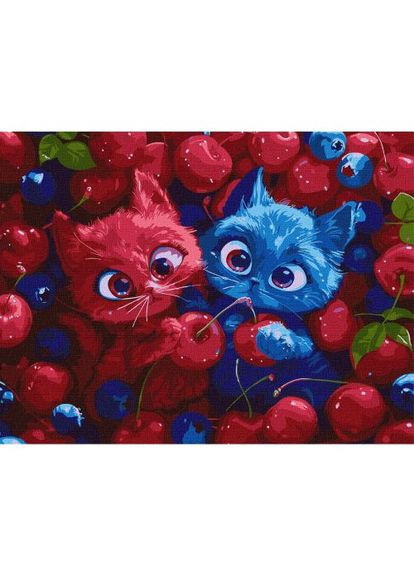 Картина по номерам "Ягодные пушистики" 30х40 см Ідейка (369788417)