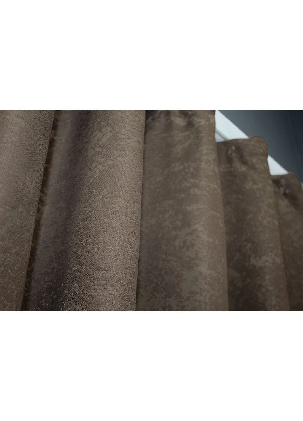 Комплект коротких штор Лен мрамор Pavliani №1372ш 130х170 см 2 шт Какао (350062) VR-Textil (299634055)