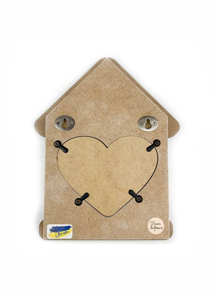 Декоративная ключница-рамка для фото My family (Коричневая с сердцем) хрклрам0005кса Тур-Колекшн (355466374)