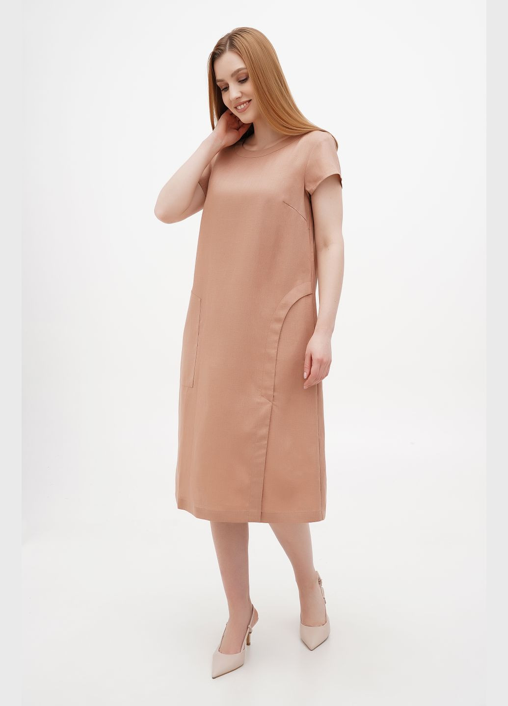 Бежева сукня парма, р., код 0328/54/1788 ГАЛЕРЕЯ ЛЬОНУ