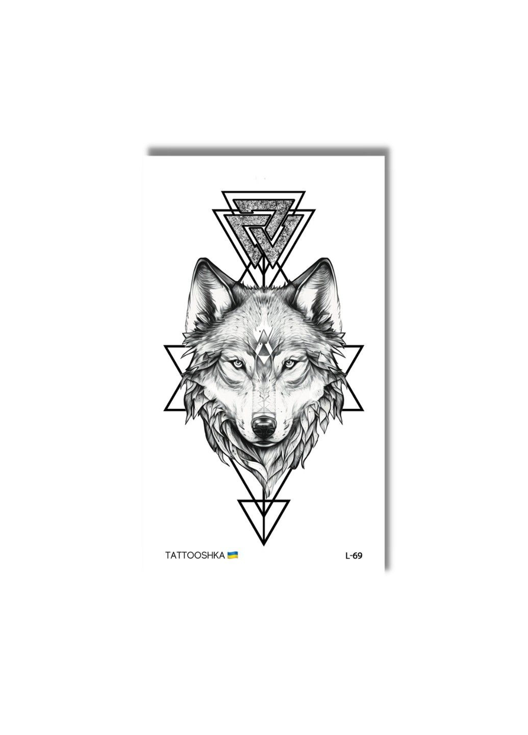 Тату "Волчица граффическая " Tattooshka (303140526)