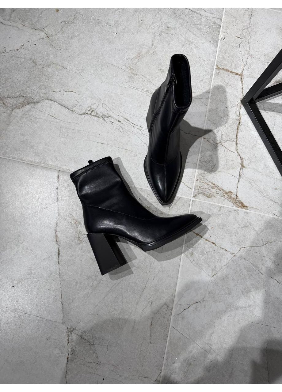 Черные демисезонная черные ботильоны Helen