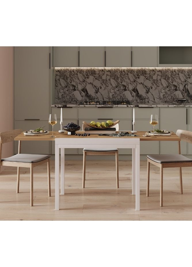 Стол-трансформер Armstrong 680x750x890 Дуб Эвок/Белый (TB08100000110) Art In Head (337309235)