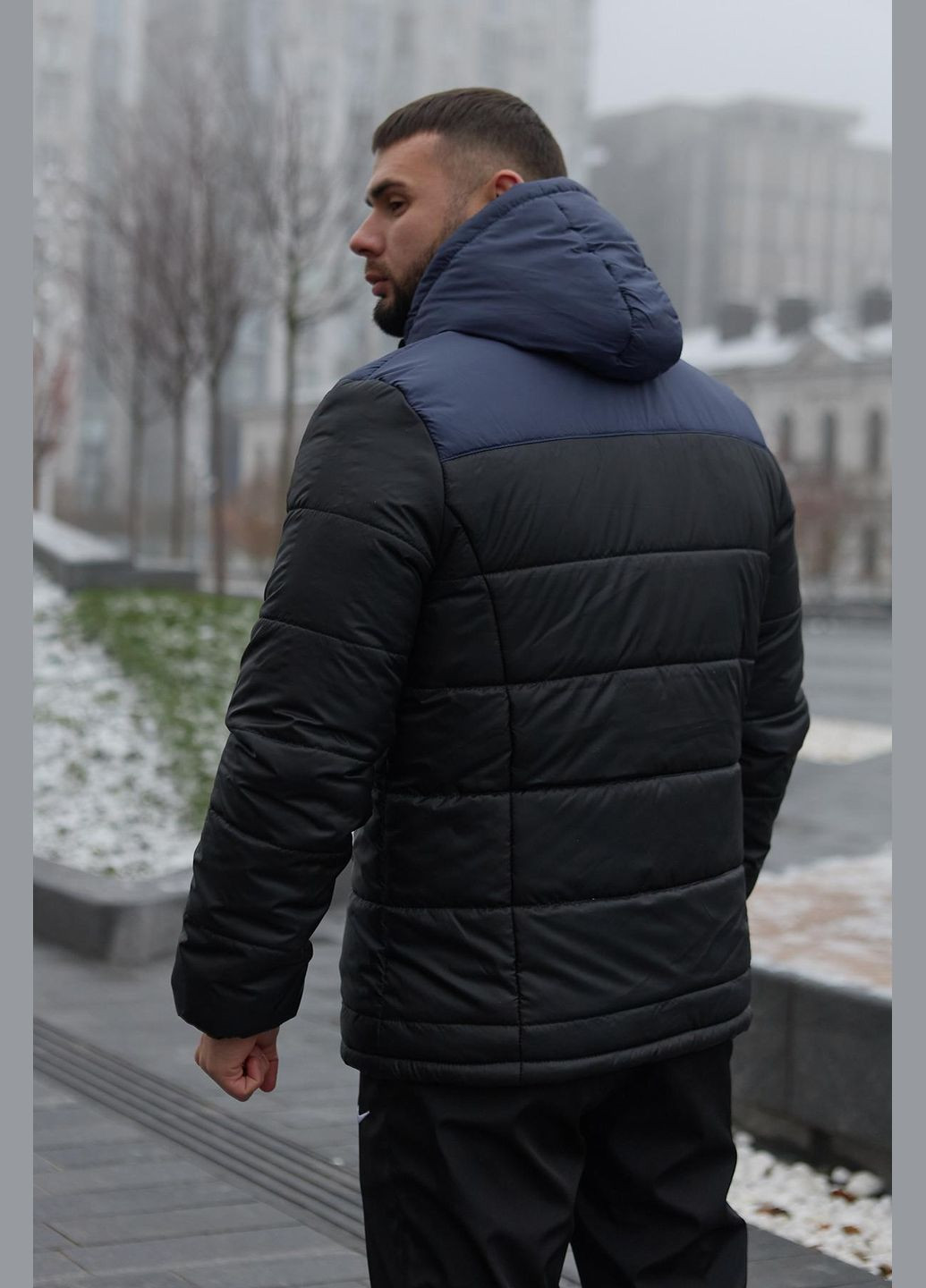 Черная демисезонная куртка зимняя до -20 съемный капюшон плащевка сupe с водоотталкивающей пропиткой No Brand