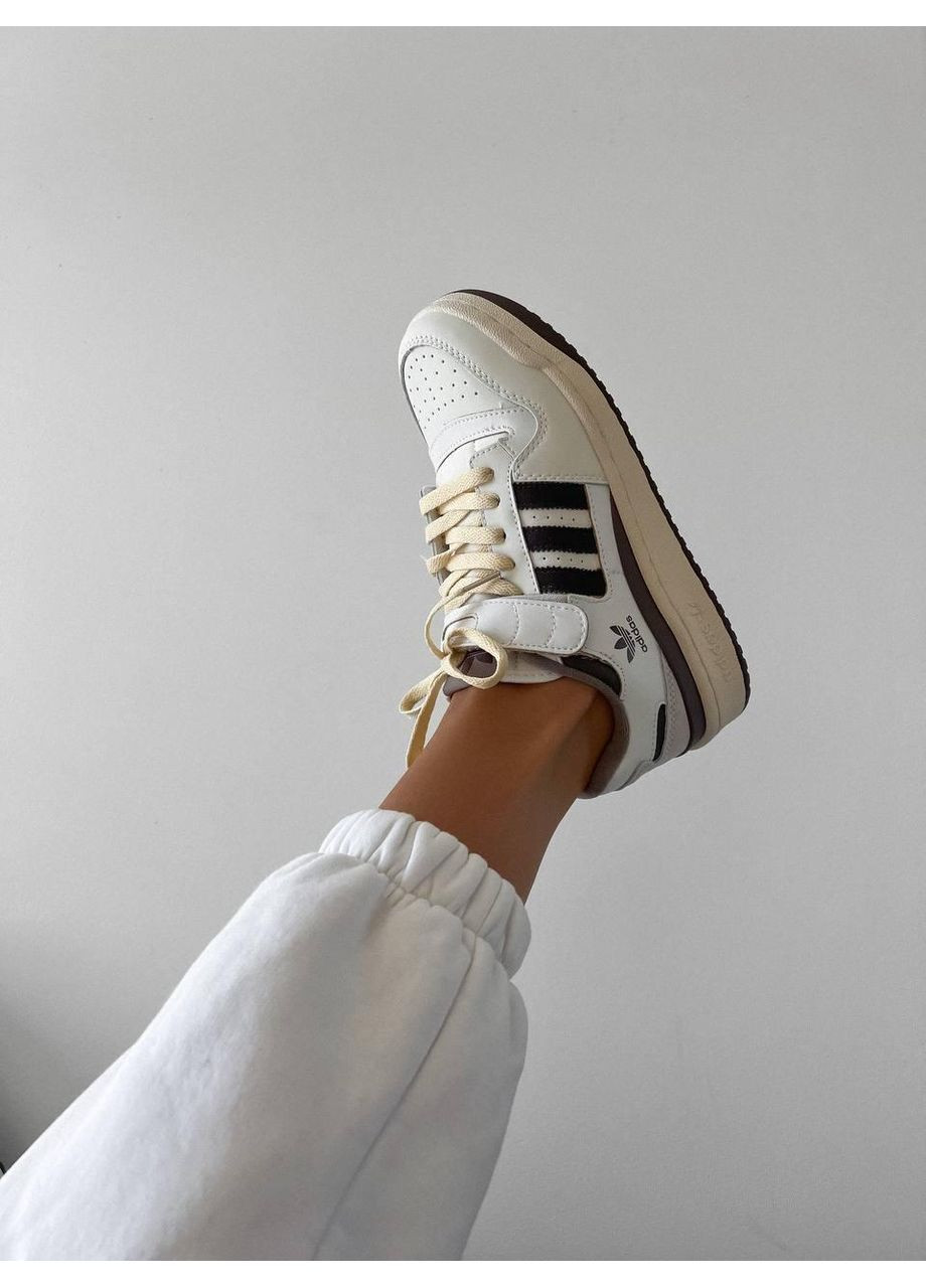 КРОССОВКИ ЖЕНСКИЕ ADIDAS FORUM 84 LOW BROWN АДИДАС ФОРУМ 84 No Brand белые демисезоны (367176930)
