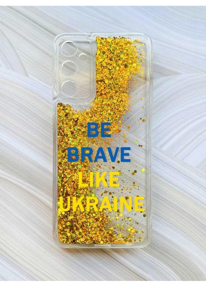 Чехол с плавающими блестками на Samsung Galaxy A34 5G (A346) Золотой:: Смелость (принт 5) CASE CONTROL (360700505)