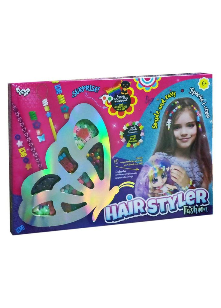 Набір для створення дитячих прикрас "Hair Styler. Fashion" Метелик (HS-01-03) Danko Toys (362430544)