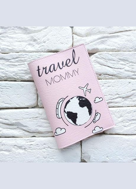 Обкладинка для паспорта Travel mommy 3 (рожевий) No Brand (299387932)