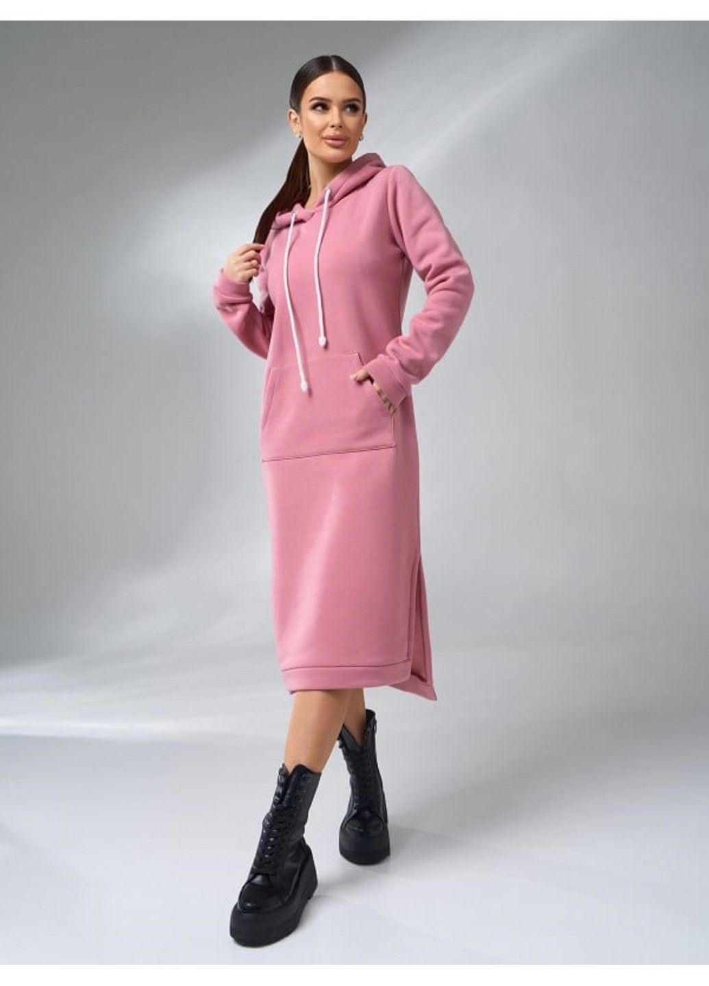 Рожева повсякденний сукня issa pus 11104 рожевий ISSA PLUS