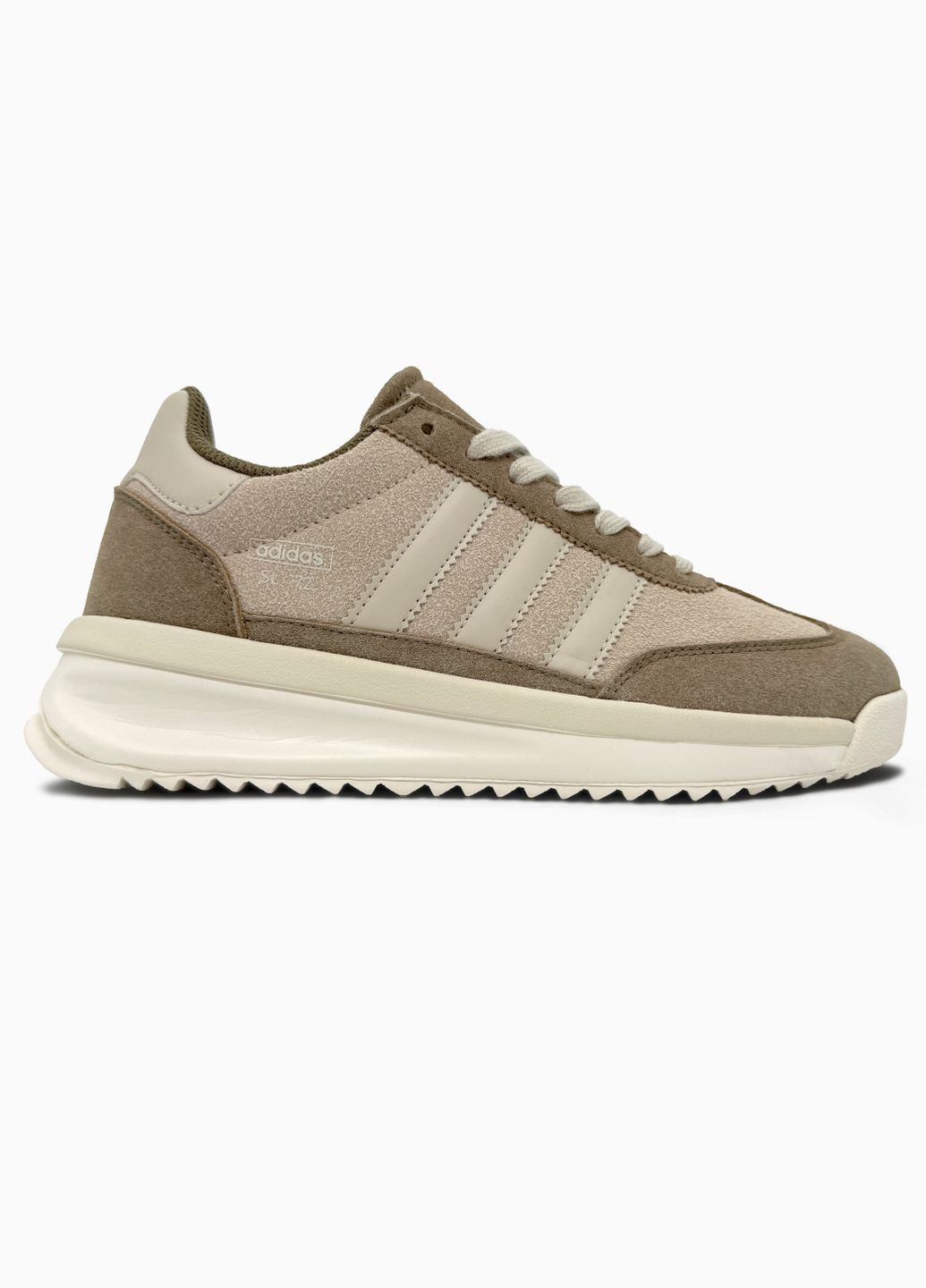 Кроссовки женские Adidas SL 72 RTN Beige Brown | Адидас СЛ 72 бежевые No Brand бежевые демисезоны (341485833)