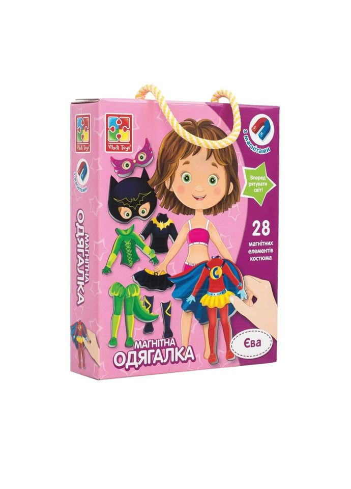 Магнітна гра одягалка "Єва" VT3702-08, 28 елементів одягу Vladi toys (365639946)