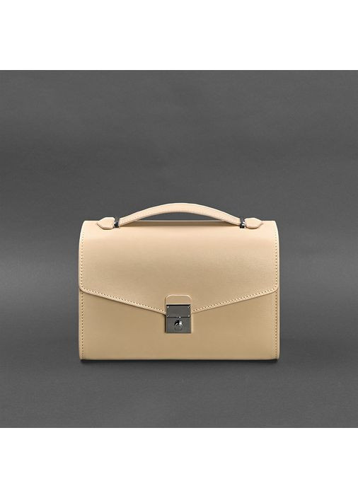 Женская кожаная сумка-кроссбоди Lola светло-бежевая BlankNote (348359145)