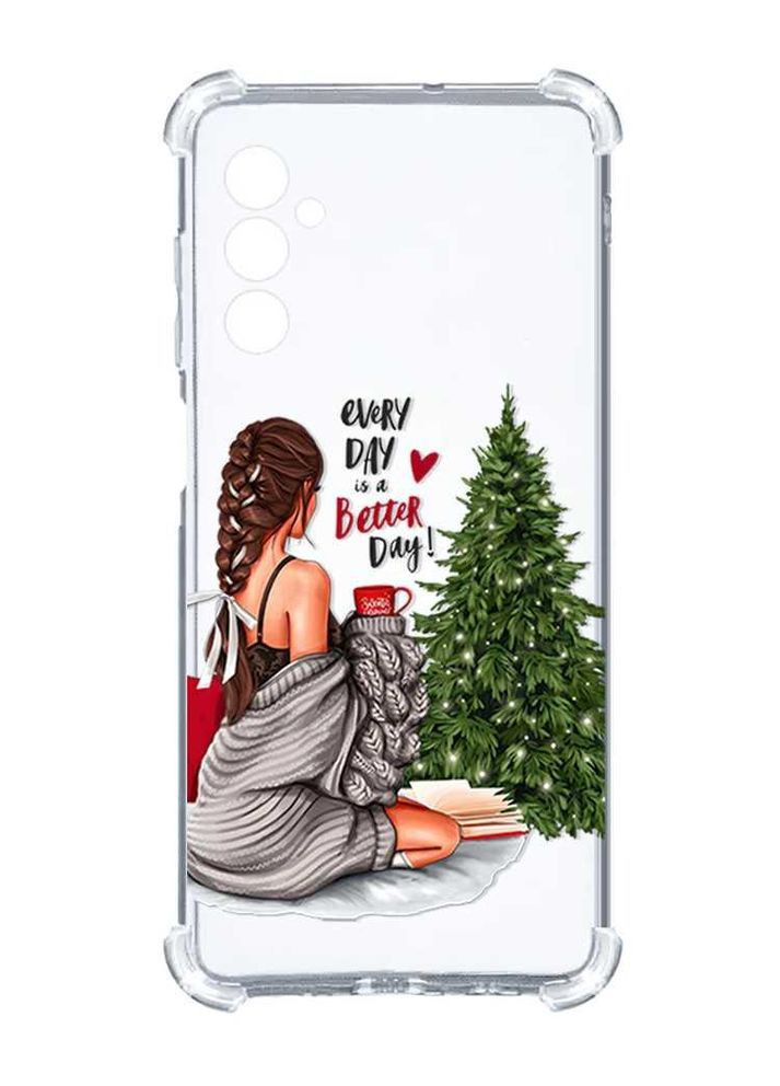 Чохол з потовщеними кутами на Samsung Galaxy A05s (A057):: Дівчина біля ялинки (новорічний принт 186) Creative (355390167)