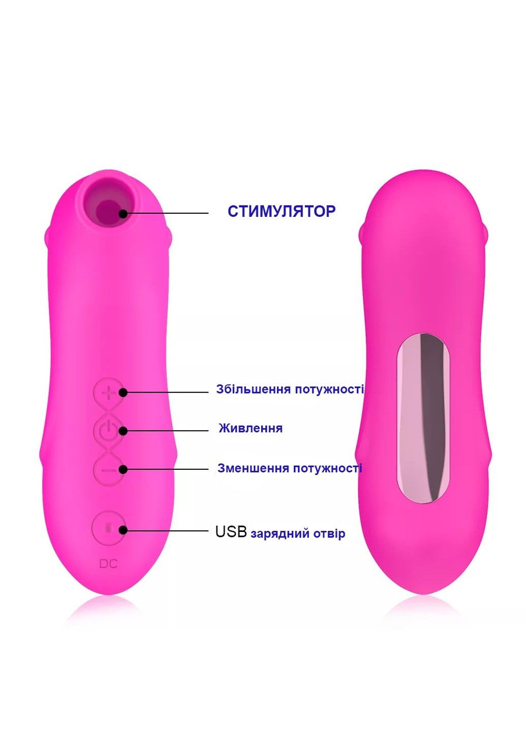 Вакуумний стимулятор клітора з вібрацією (рожевий колір) We Love (284278702)