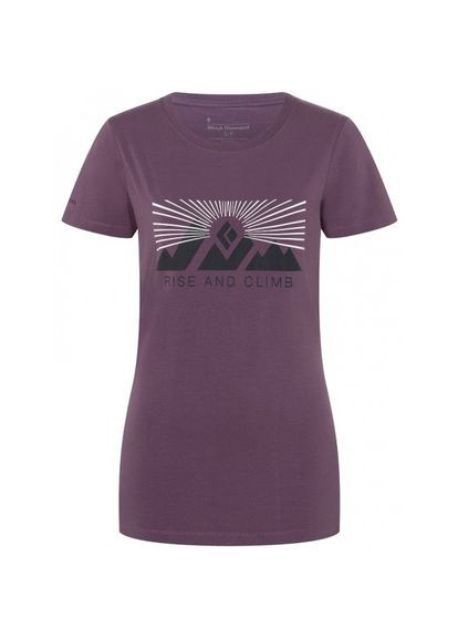 Фіолетова всесезон футболка жіноча ss rise and climb tee Black Diamond