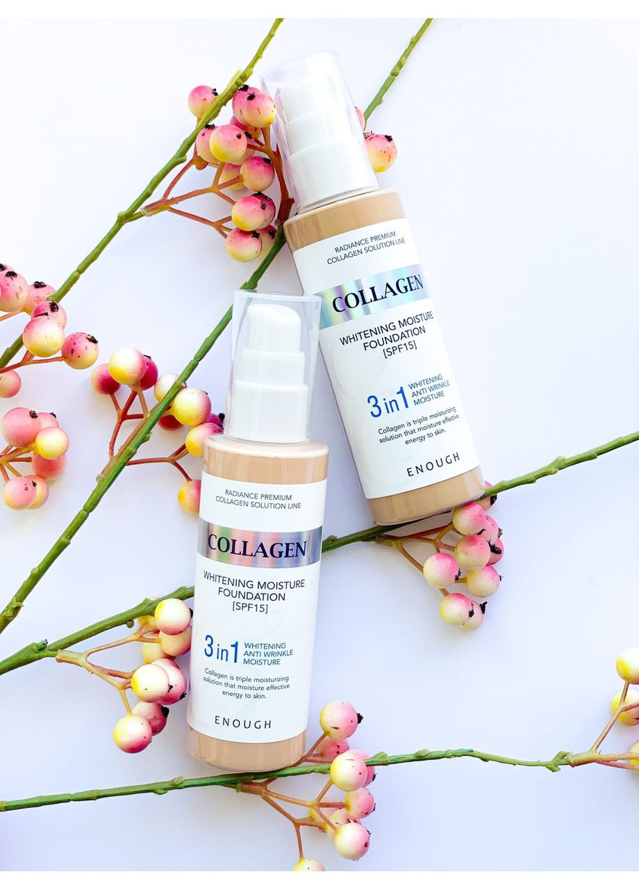 Тональная основа с коллагеном Collagen Whitening Moisture Foundation 3 in 1 #13 ENOUGH (358500475)