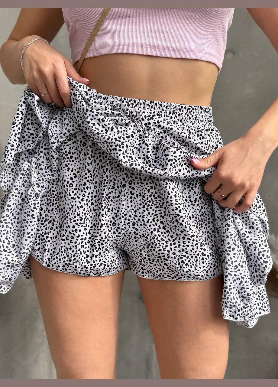 Жіноча спідниця-шорти з рюшами та принтом MonCher (335414277)