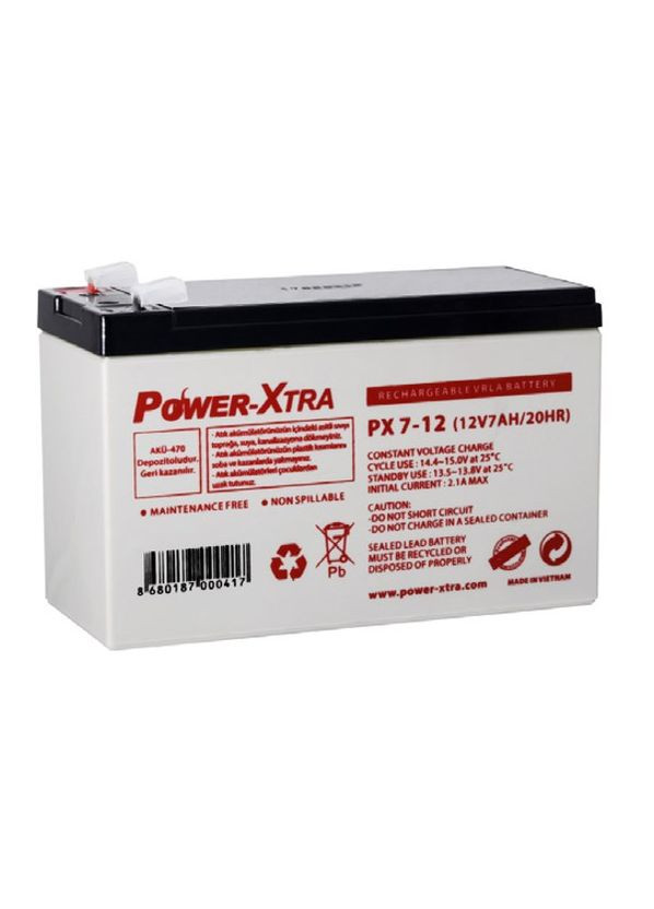 Аккумуляторная батарея AGM PX712(28W), Gray Case, 12V 7.0Ah ( 151 х 65 х 94 (100) ) Q5 Power-Xtra (303126390)