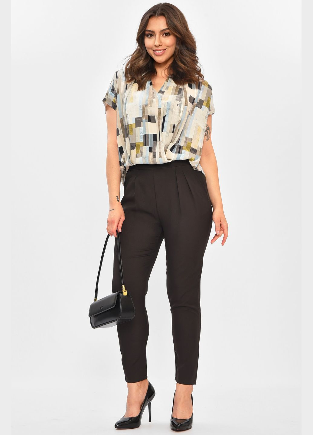 Жіночий комбінезон трансформер з блузкою блакитного кольору Let's Shop (346052647)