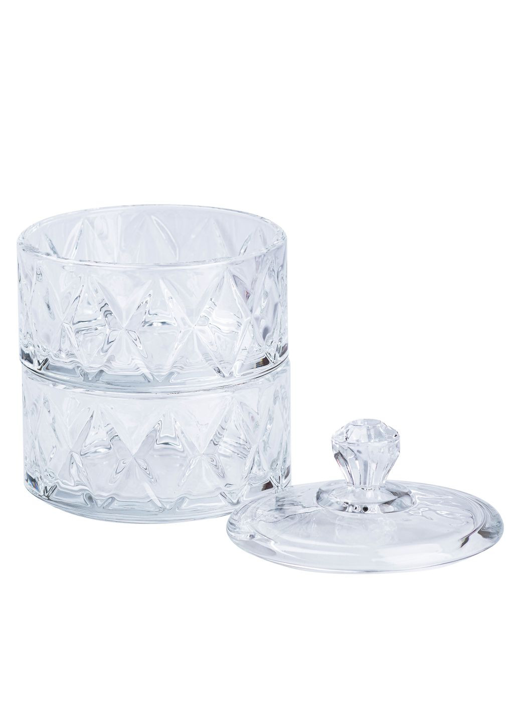 Конфета двухуровневая со стеклянной крышкой под хрусталь, прозрачный Yiwu (322294688)