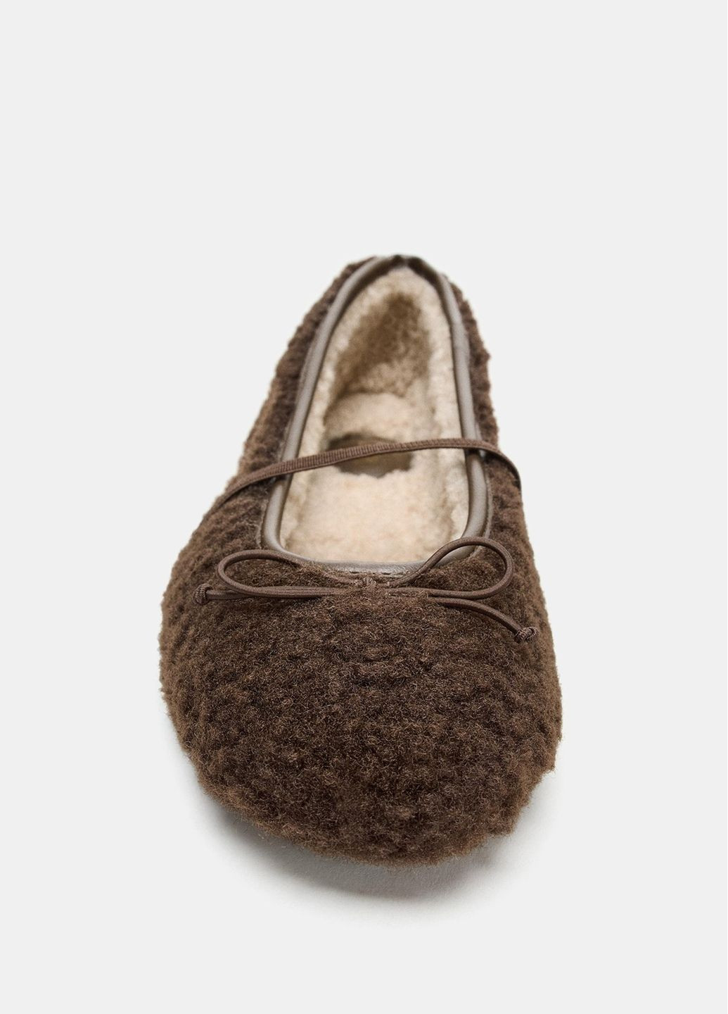 Жіночі балетки Zara | коричневі однотонні штучна шкіра (363040718)