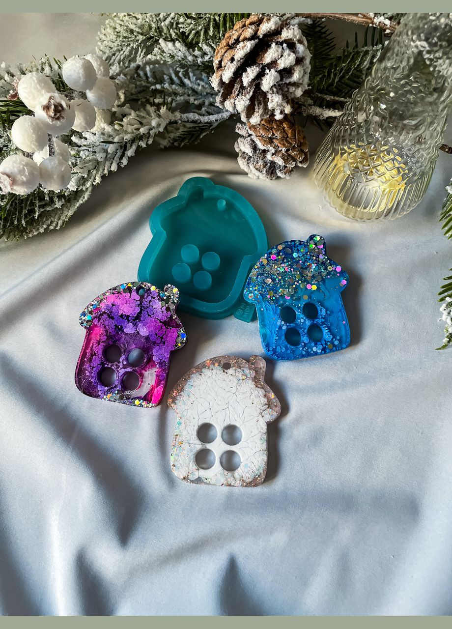 Молд украинская избушка форма для новогодних игрушек на елку силиконовая форма для эпоксидной смолы No Brand (370566660)