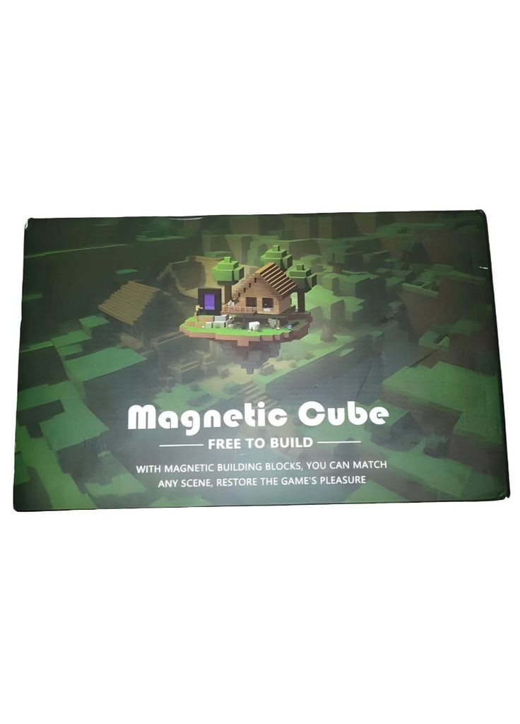 Конструктор майнкрафт кубики конструктори Magnetic Cube 122 деталей для дорослих та дітей minecraft No Brand Хатина з цегли (358930672)
