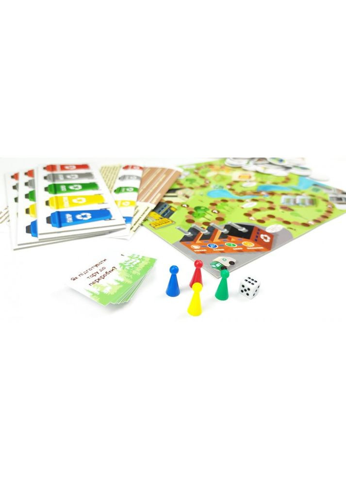 Настольная игра-бродилка "Экологика" 1319-UM 4 фишки, жетоны, карточки с вопросами УМНЯШКА (304610386)