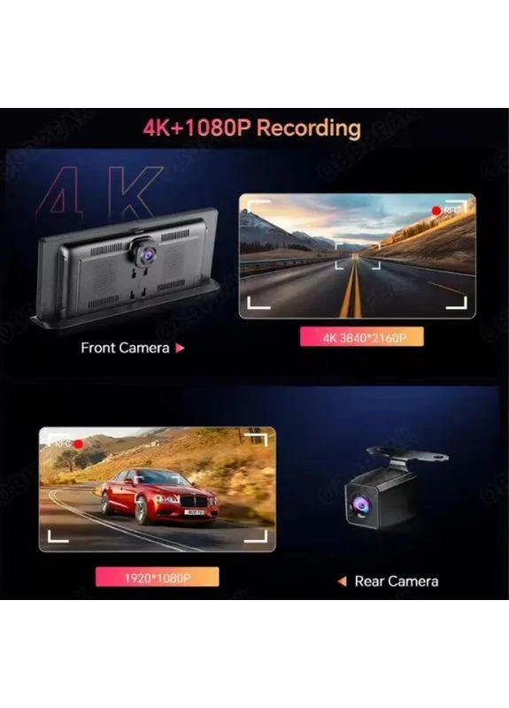 Автомагнитола Android Auto и Apple CarPlay с видеорегистратором 4K | 11.3" IPS экран | GPS | Wi-Fi | 2 камеры No Brand (398378656)
