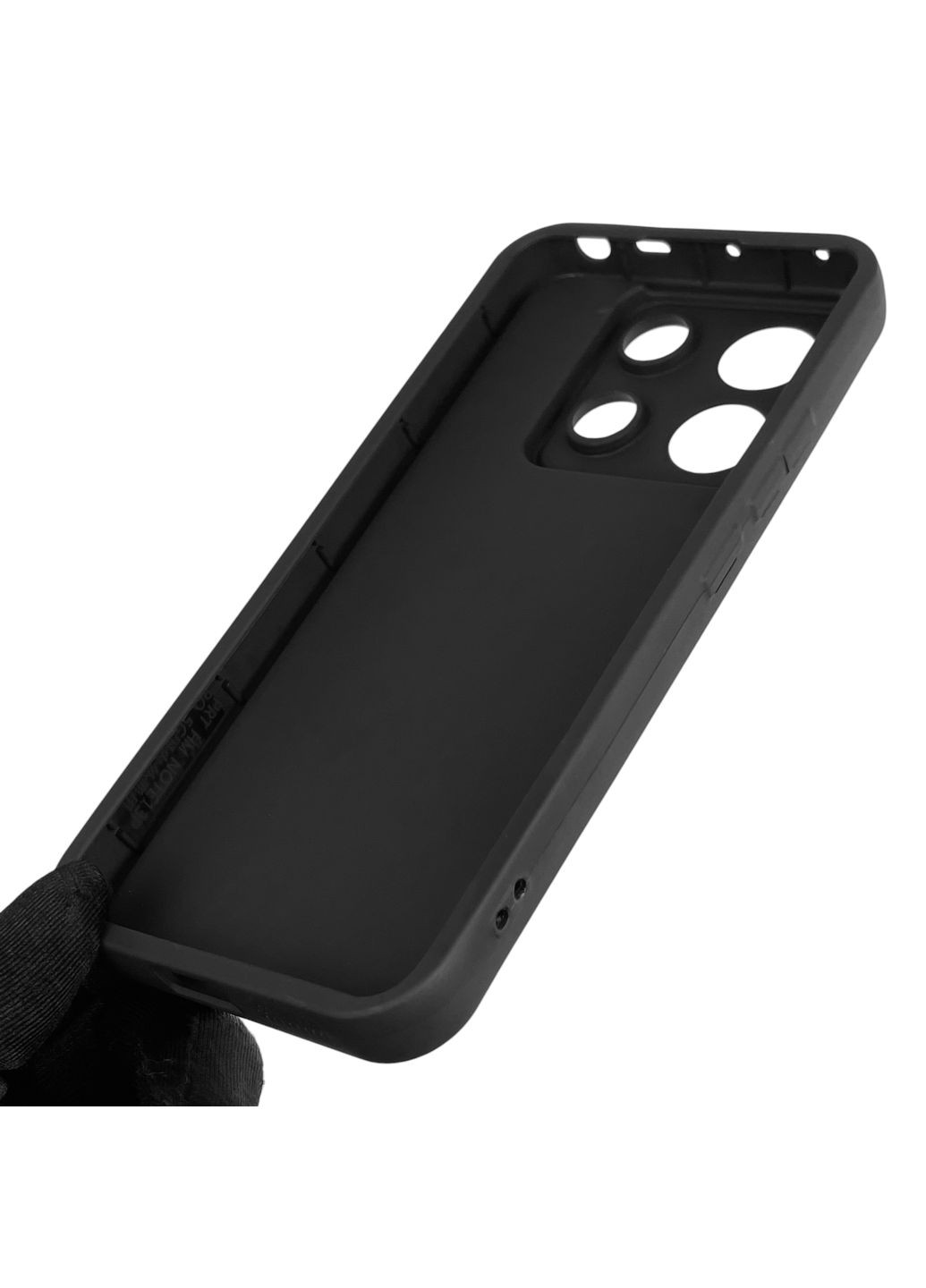 Чехол силиконовый Soft Touch с 3D принтом для Redmi Note 13 Pro 5G черный (Полная защита камеры) Xiaomi (370671569)