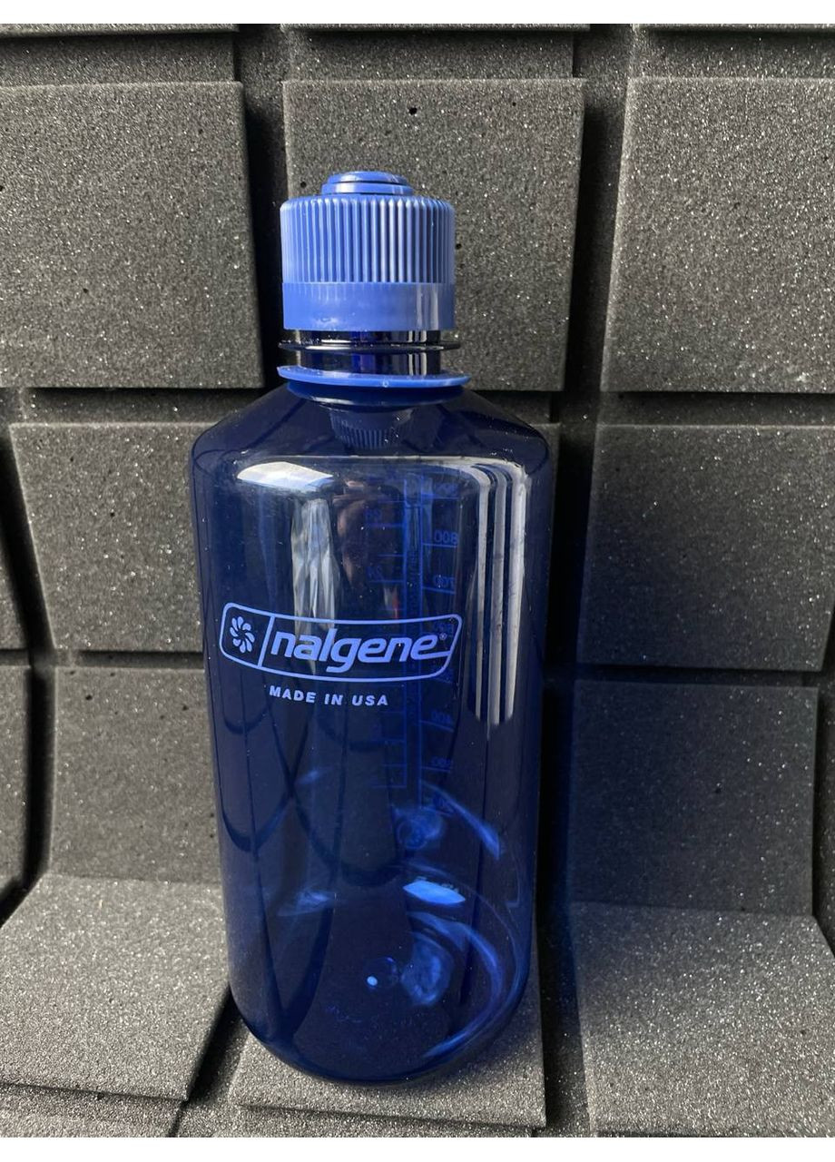 Пляшка для води Leak-Proof Tritan 1 л (32 унції), вузька горловина, колір Denim, легка та міцна, без BPA Nalgene (372154203)